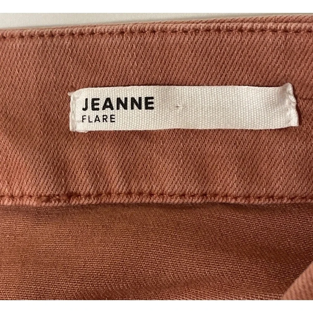 DEAR JOHN‎ JEANNE FLARE JEAN TERRACOTTA SALMON RED  WOMEN'S SIZE 30